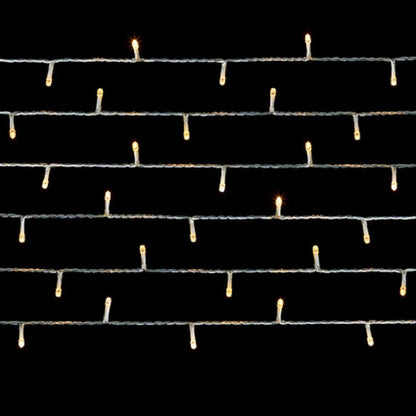 Premier Battery Operated Christmas Lights – Warm White LED String Lights – Clear Cable