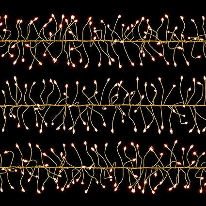 Premier Plug In Rose Silver Wire Garland l(Mains Powered) - Warm White 430 LED String Lights