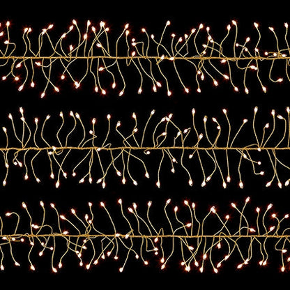 Premier Plug In Rose Silver Wire Garland l(Mains Powered) - Warm White 430 LED String Lights