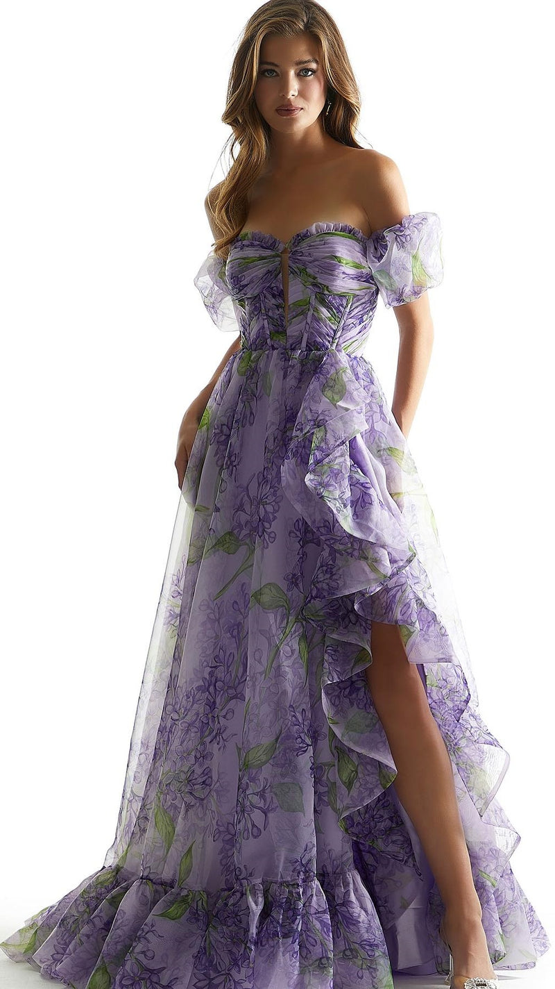Princess Ruffle Floral Prom Dress, Birthday Dress,AST1610