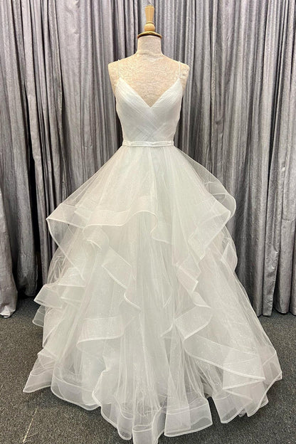Princess Straps Black Layers A-line Long Prom Gown