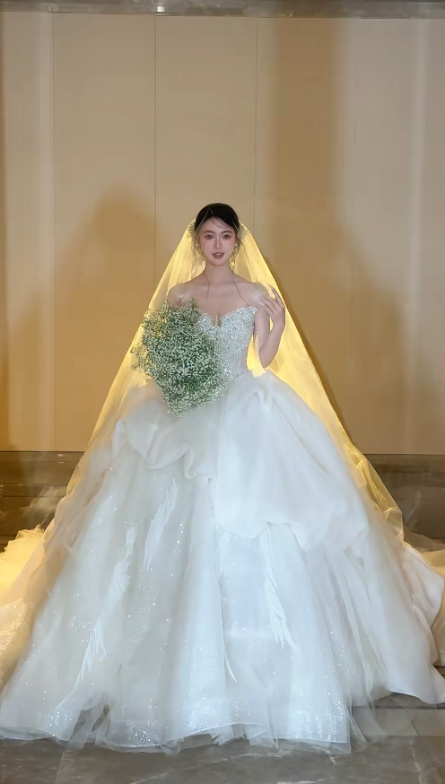 Princess Sweetheart Neck Ball Gown Tulle Long Wedding Dresses Applique White Bridal Gowns Sleeveless Bridal Dresses