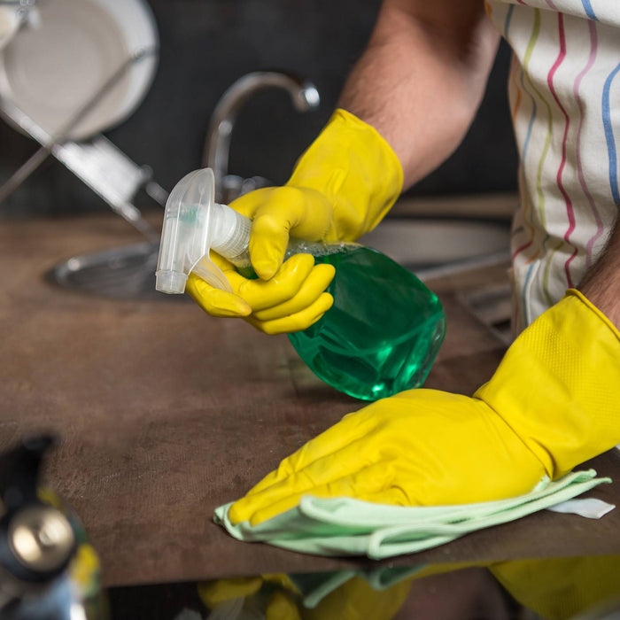 Proval Thrifty Yellows Flock Lined Rubber Glove
