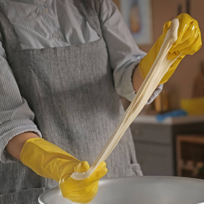 Proval Thrifty Yellows Flock Lined Rubber Glove