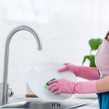 Proval Tuff Pinks Silverlined Rubber Glove