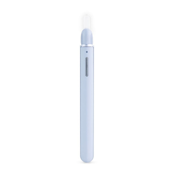 Puffco Hot Knife in light haze blue, featuring a heated ceramic tip and side button for precise loading of concentrates.