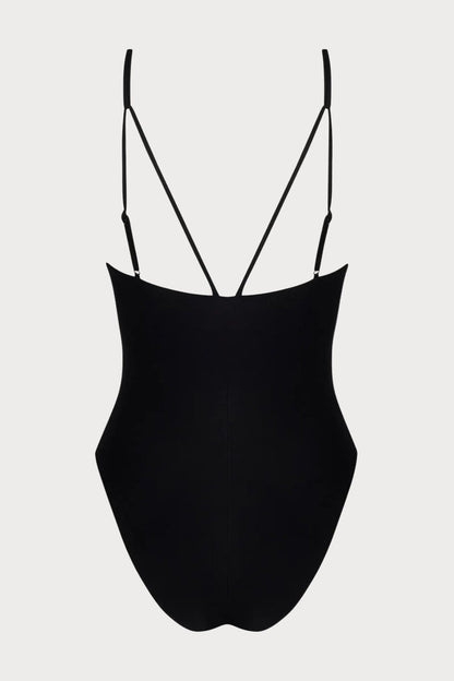 Pure Elegance Black Sexy Swimsuit