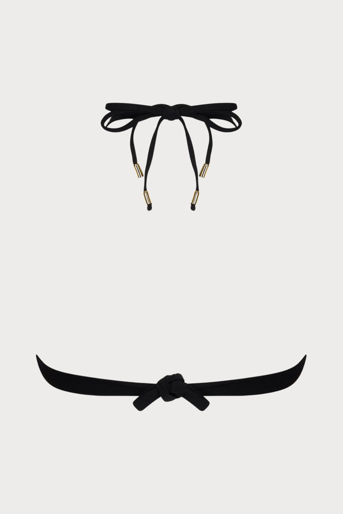 Pure Elegance Black Triangle Bikini Top