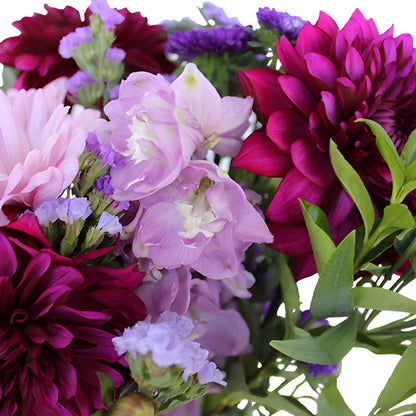 Purple Farm to Table Flower Centerpieces