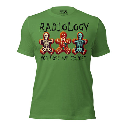 Radiology student gift shirt with funny gingerbread X-ray graphic
