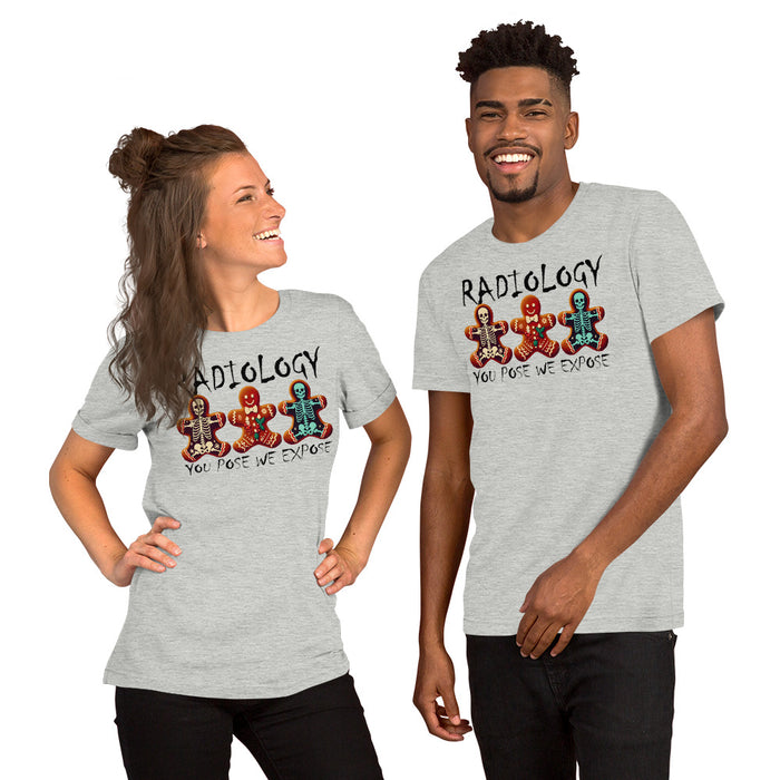 Healthcare gift shirt with radiology pun and gingerbread cookies