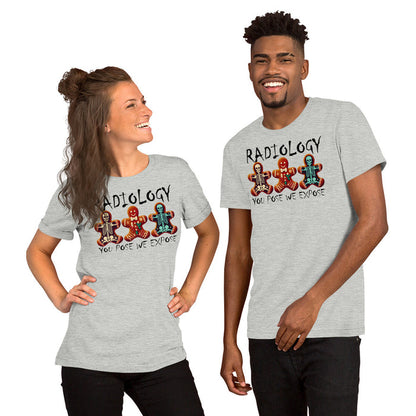 Healthcare gift shirt with radiology pun and gingerbread cookies