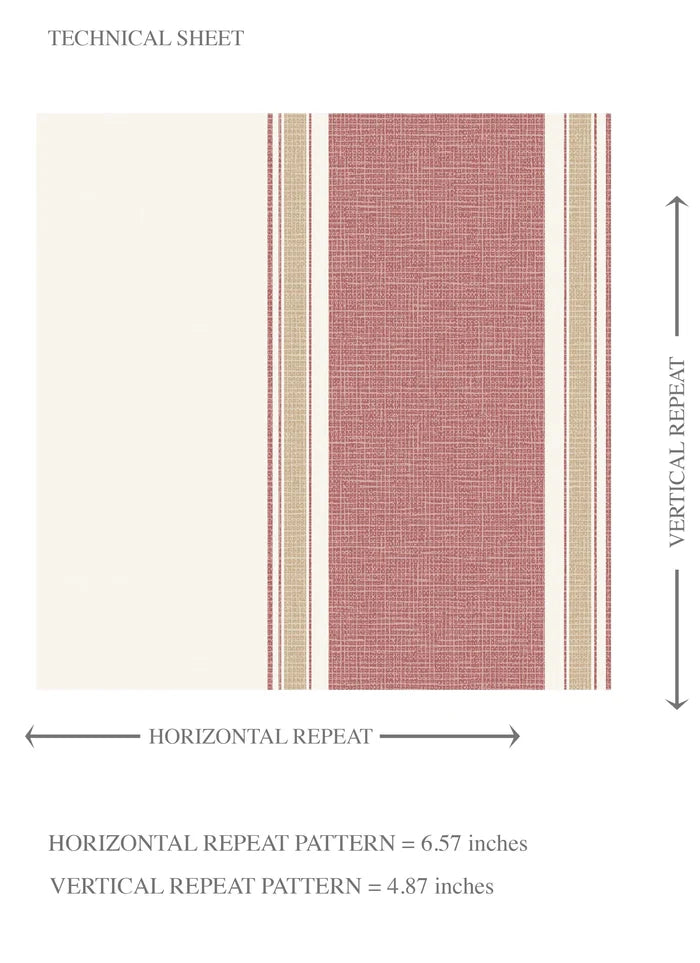 Geometric Striped Kids Room Wallpaper (Pastel Pink)