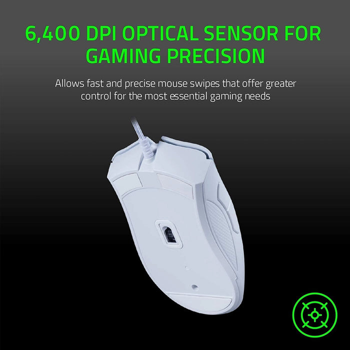Razer DeathAdder  Essential Wired Gaming Mouse - White
