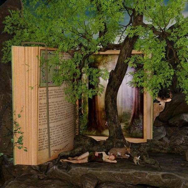 Tree Diamond Painting Kit - Reading And Relaxation-Square 20x20cm- - Paint With Diamonds