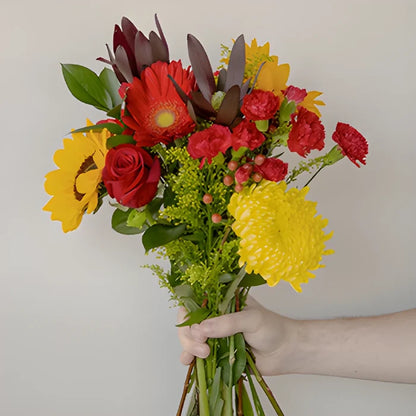 Red and Yellow Bridal Flower Centerpieces