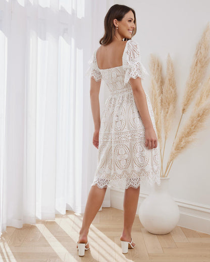 Remie Dress - White - JAUS