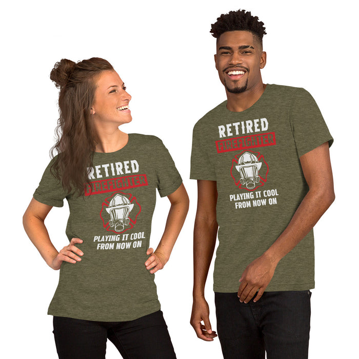Firefighter playing it cool retirement shirt funny design