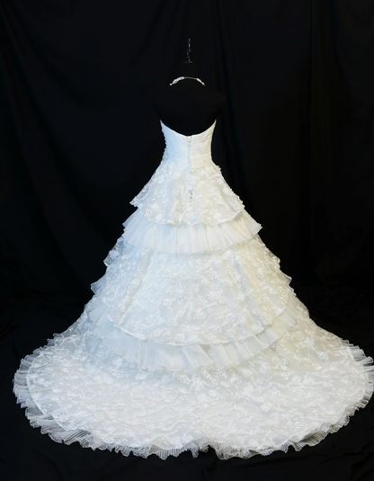 Retro Sweetheart A-Line Long Weddng Dresses Lace Appliuqes White Bridal Gowns Sleeveless Bridal Dresses