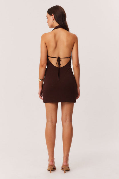 Rhonda Mini Dress - Chocolate