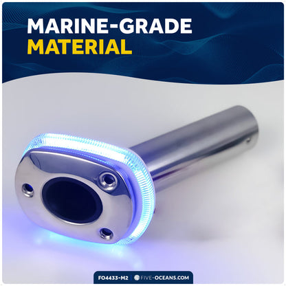 Rod Holder Accent Bezel Ring with Blue LED, 12V, 2-Pack – FO4433-M2 - Five Oceans
