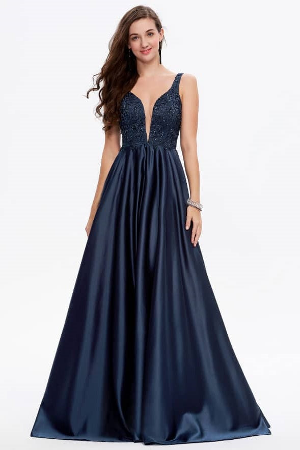 Romantic Wide Shoulder Straps Sleeveless Draped Backless Prom Dress