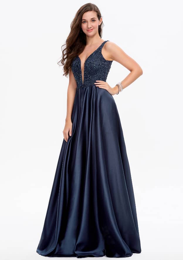 Romantic Wide Shoulder Straps Sleeveless Draped Backless Prom Dress