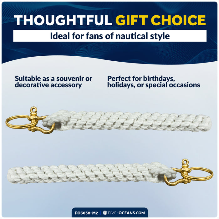 Rope Bell Pull for Hanging Nautical Ships Bell or Keychain, 2-Pack - FO3038-M2 - Five Oceans