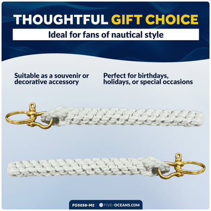 Rope Bell Pull for Hanging Nautical Ships Bell or Keychain, 2-Pack - FO3038-M2 - Five Oceans