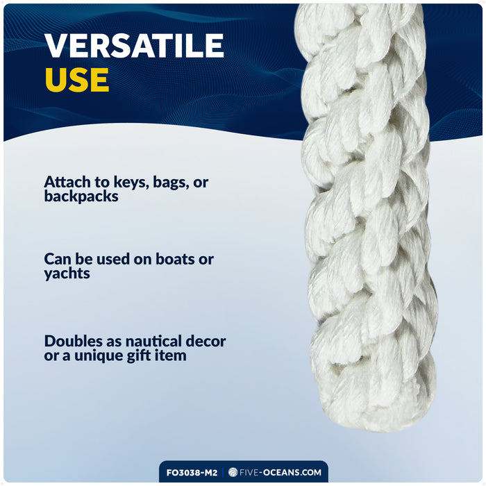Rope Bell Pull for Hanging Nautical Ships Bell or Keychain, 2-Pack - FO3038-M2 - Five Oceans