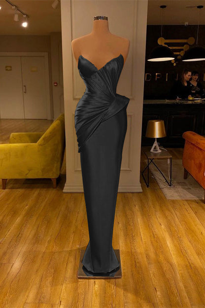 Royal Blue V-Neck Mermaid Prom Dress Pleated Sleeveless