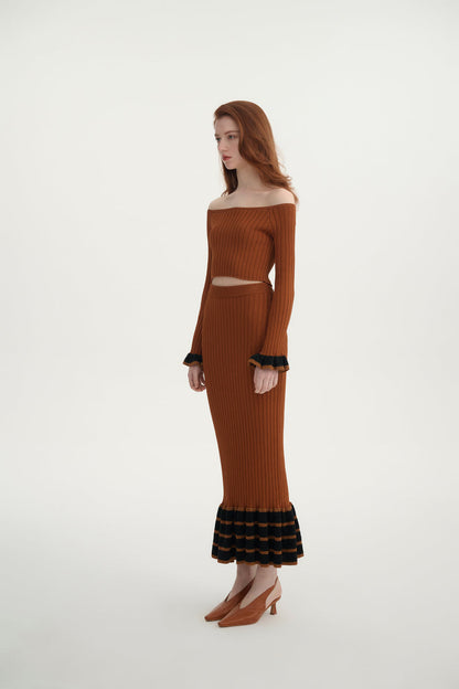 Ruffle two-piece set