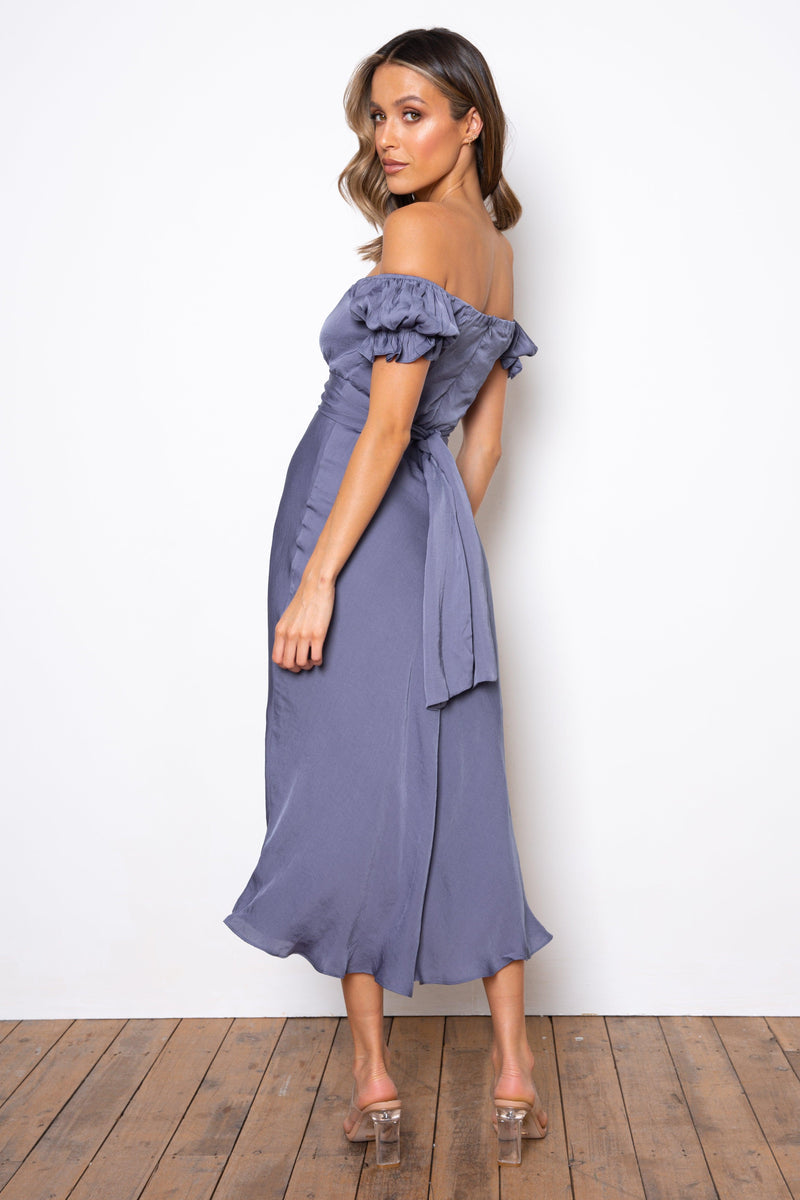 Samantha Dress - Steel Blue - JAUS