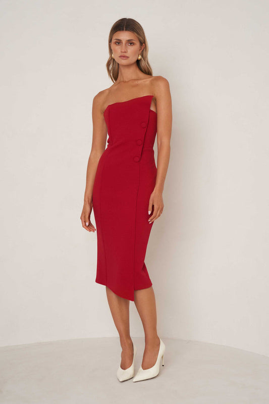 Sara Dress - Red - SHOPJAUS - JAUS