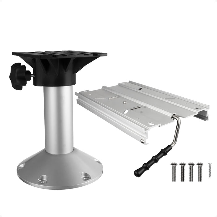Seat Pedestal and Locking Slide Kit, Aluminum - FO4477-4478-KIT - Five Oceans
