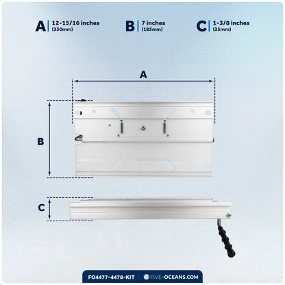 Seat Pedestal and Locking Slide Kit, Aluminum - FO4477-4478-KIT - Five Oceans