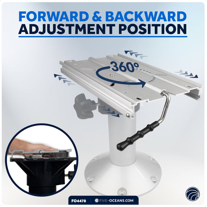 Seat Slide with Locking Mechanism, Aluminum - FO4478 - Five Oceans