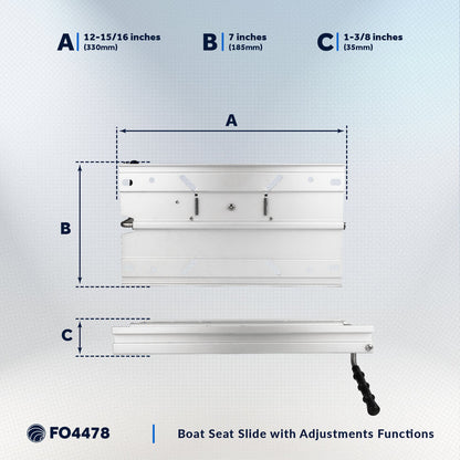 Seat Slide with Locking Mechanism, Aluminum - FO4478 - Five Oceans