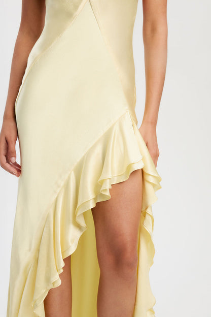 Selene Halter Maxi Dress - Canary