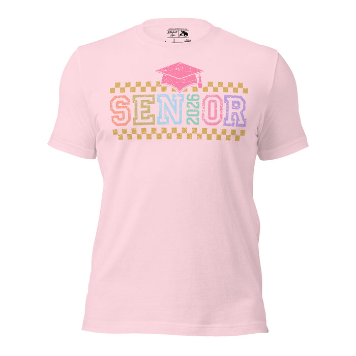 Senior 2026 retro graphic tee for graduates