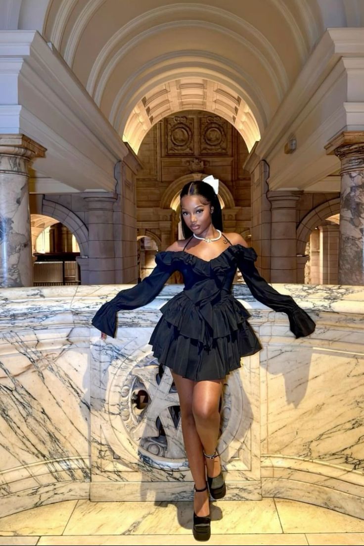 Sexy A line Off The Shoulder Long Sleeves Black Short Homecoming Dress