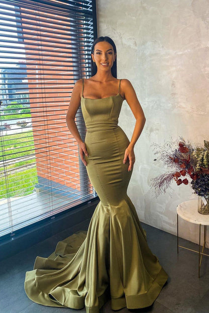 Sexy Greentti-Strap Mermaid Prom Dress