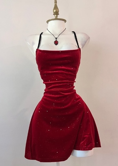 Sexy Halter Sheath Short Prom Dresses Sleeveless Velvet Burgundy Birthday Dresses Christmas Dresses