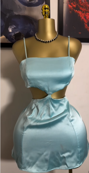 Sexy Hollow Mint Green Satin Mini 17th Birthday Short Skirt Homecoming Dress