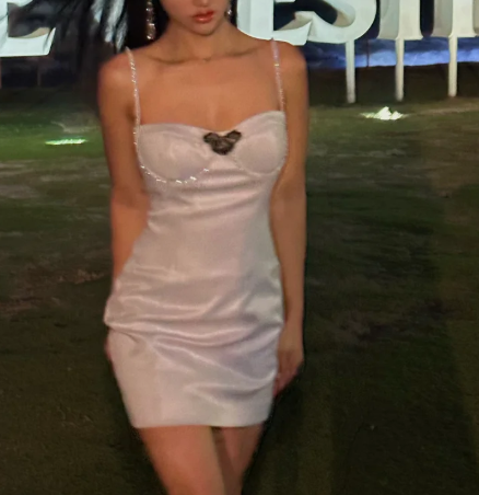 Sexy Spaghetti Strap Sheath Short Prom Dresses Satin Silver Homecoming Dresses Birthday Dresses