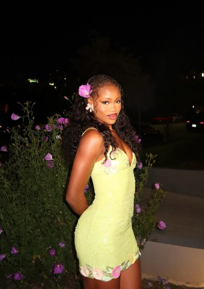 Sexy Suspender Yellow Sequin Hip 19th Birthday Homecoming Dress
