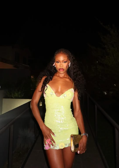 Sexy Suspender Yellow Sequin Hip 19th Birthday Homecoming Dress