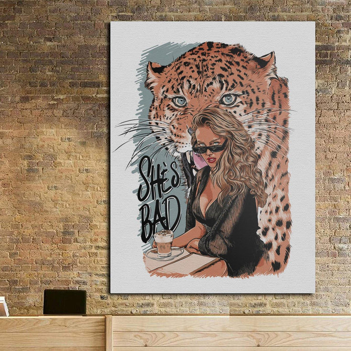 She's Bad - Fashion Wall Art - SharpWallArts