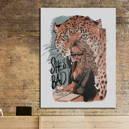 She's Bad - Fashion Wall Art - SharpWallArts