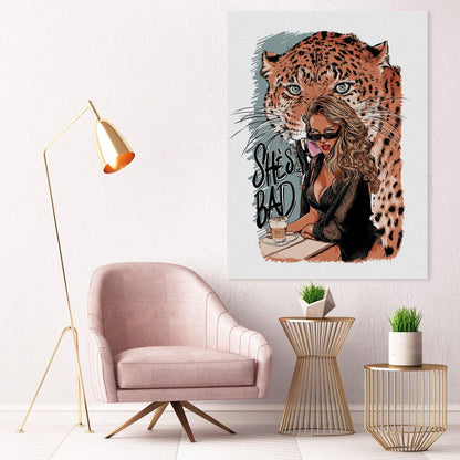 She's Bad - Fashion Wall Art - SharpWallArts